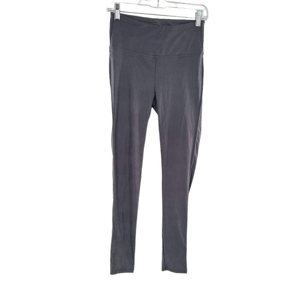 Seven7 Women's High Rise Stretch Faux Leather Legging Gunmetal size‎ Small